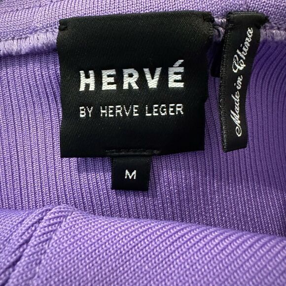 Herve Leger High Neck Bra Top in Wisteria - Picture 9 of 10